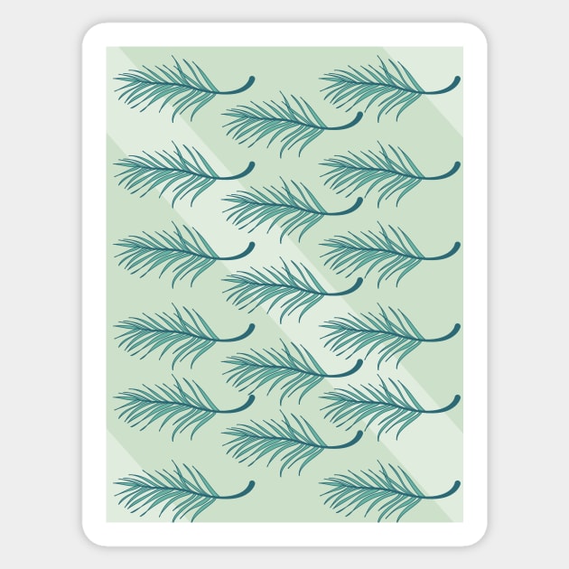 Palm leaves Sticker by PedaDesign